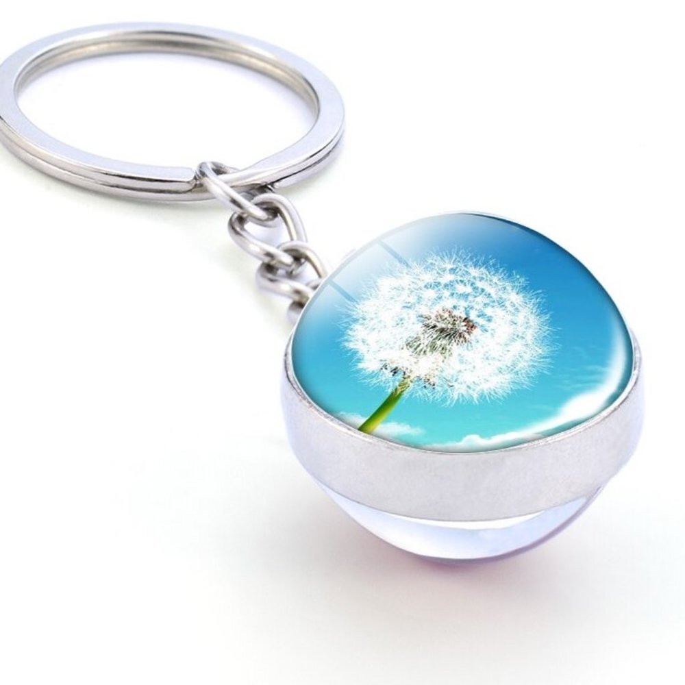 Dandelion Cabochon Keyring